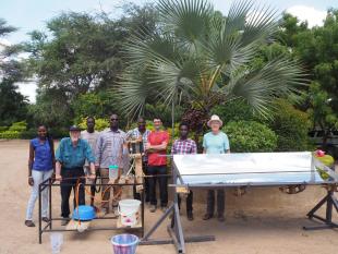 Some of our team during construction of the "Made-In-Kenya" prototype solar thermal freshwater generator